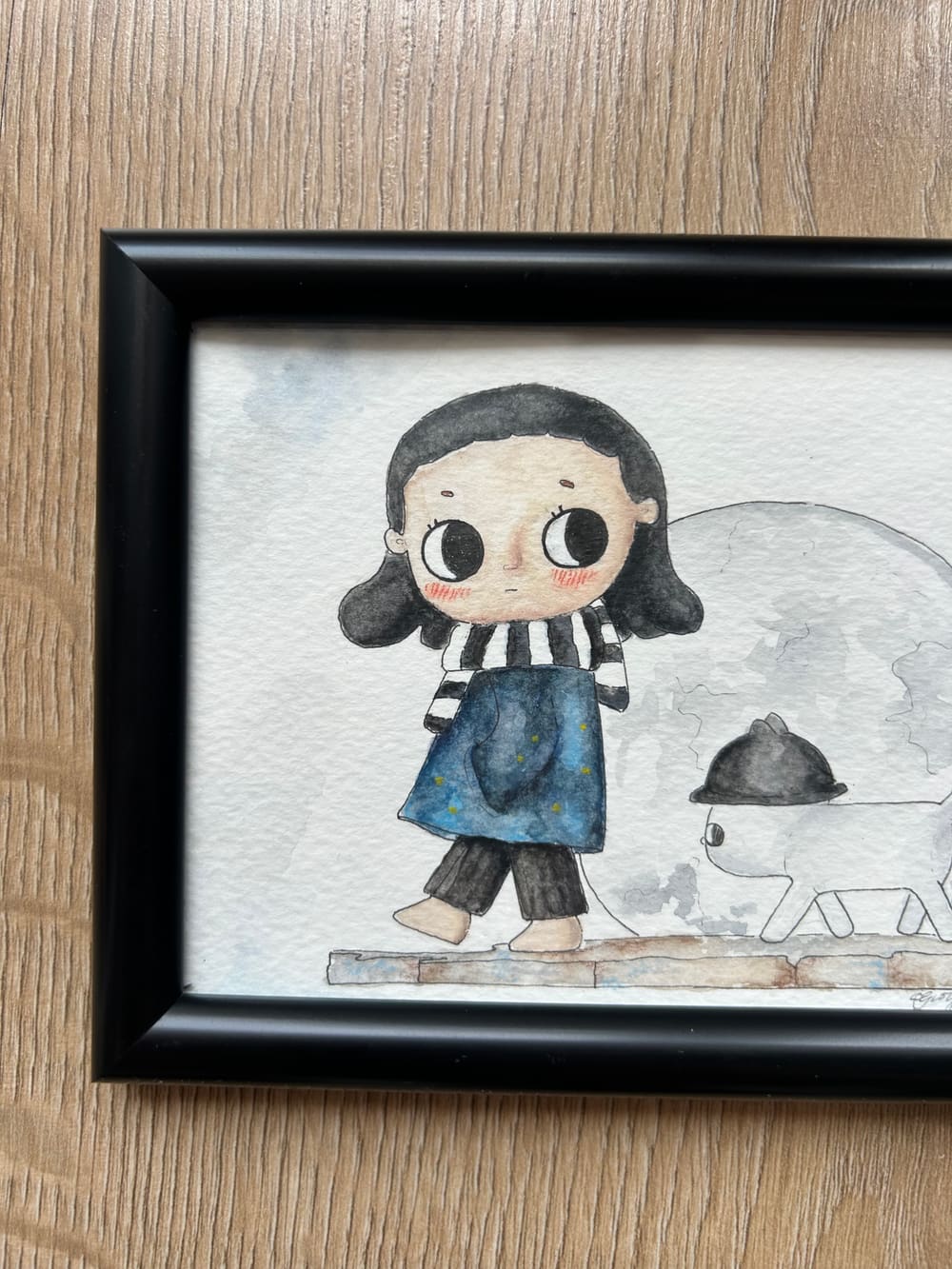 Cloud Watcher — dettaglio 1 dell'acquerello