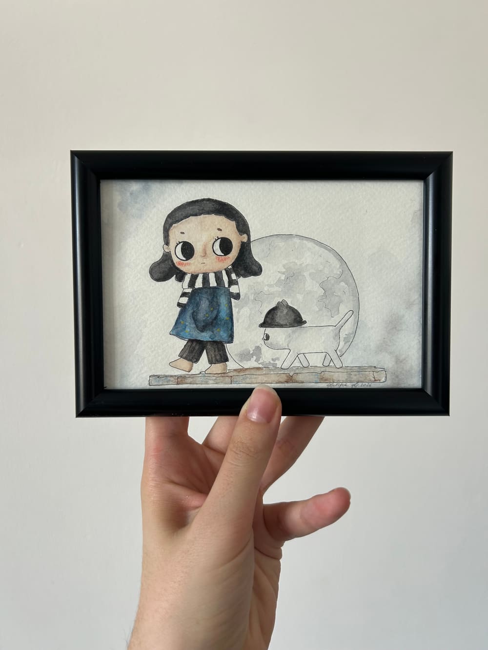 Cloud Watcher — dettaglio 3 dell'acquerello