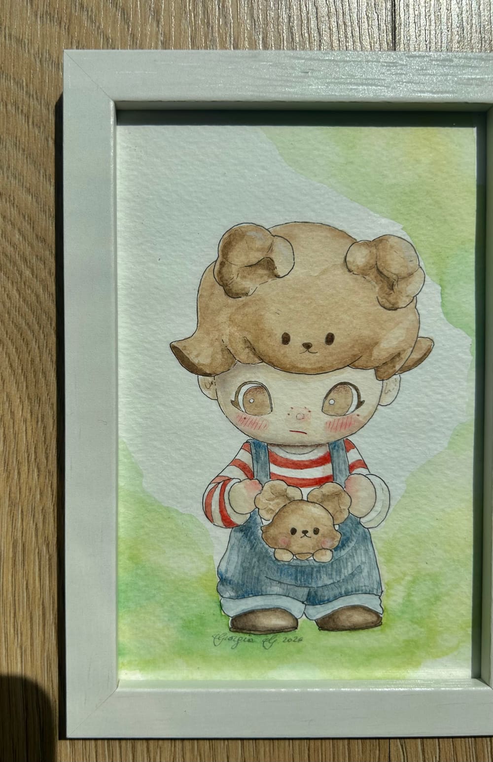 Bear Dad — dettaglio 1 dell'acquerello