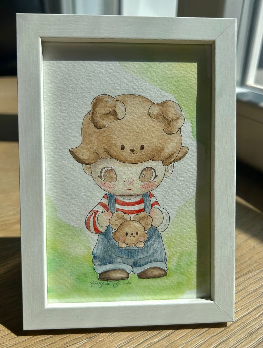 Bear Dad — dettaglio 2 dell'acquerello