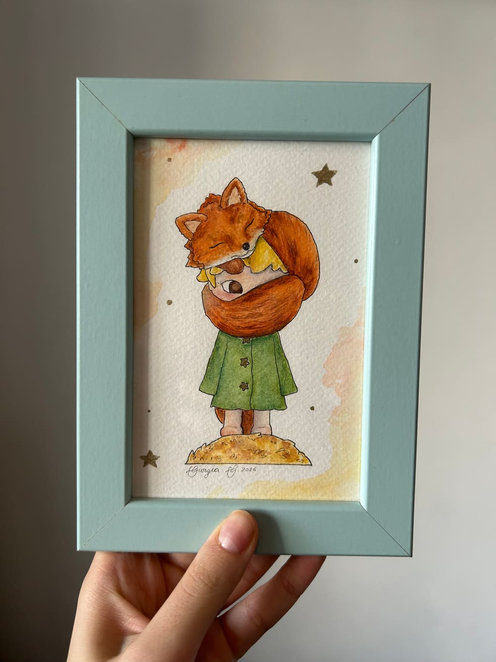 The Fox — dettaglio 1 dell'acquerello