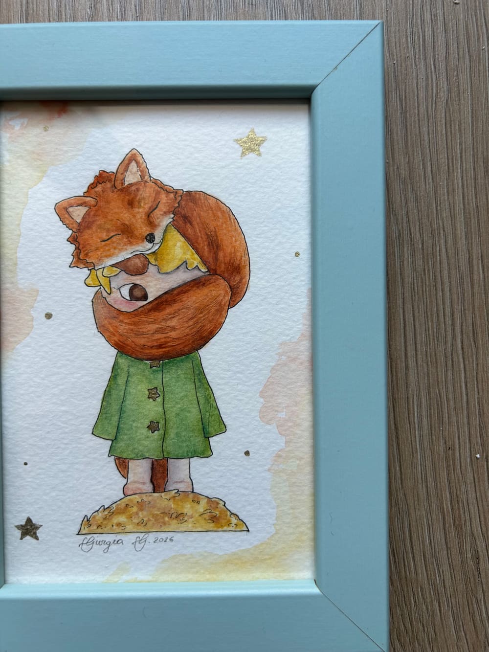 The Fox — dettaglio 2 dell'acquerello