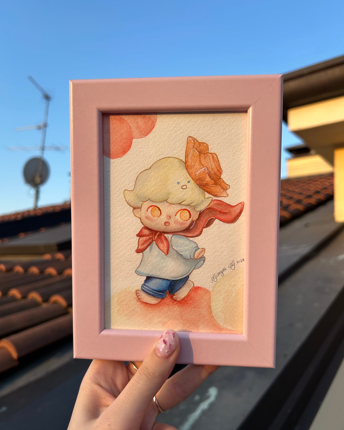 Giorgia Ghidoni nel suo atelier